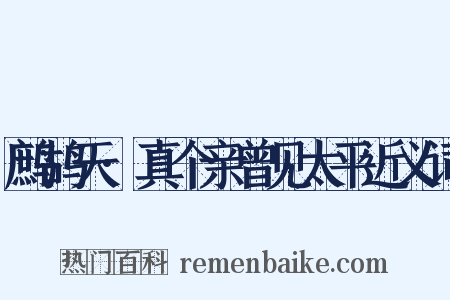 鹧鸪天·真个亲曾见太平近义词是什么意思的图片